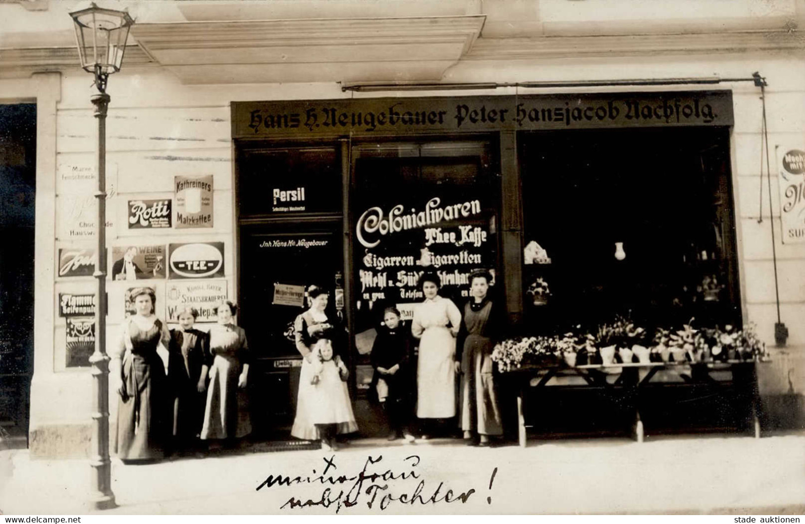 München (8000) Colonialwaren Neugebauer Reitmorstraße 17 Foto-AK 1912 I-II - Muenchen