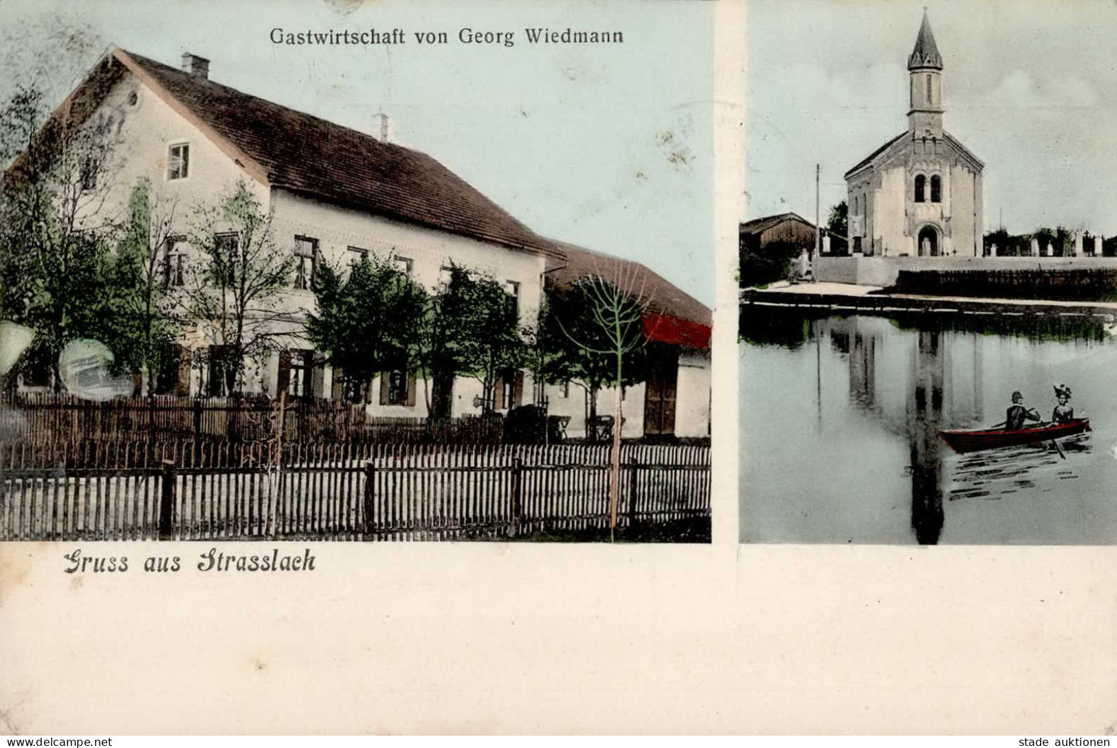 Straßlach (8021) Gastwirtschaft Wiedmann Gelaufen 1911 I-II - Other & Unclassified