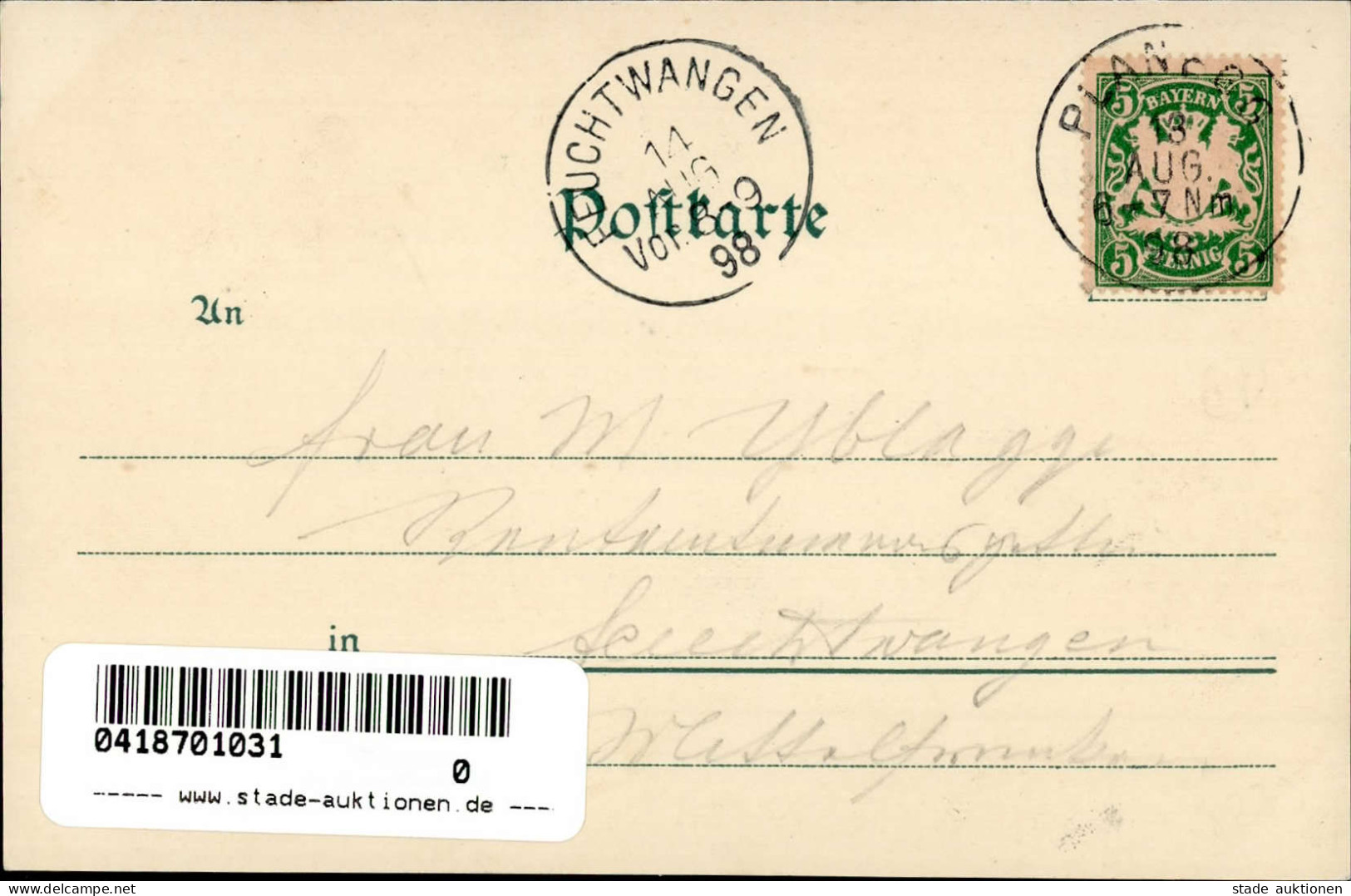 Maria Eich (8033) Schloss 1898 II (Stempeldurchdruck) - Other & Unclassified