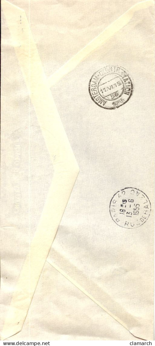 Aérophilatélie-First Regular By Air Mail Canadian Pacific-June1955-SYDNEY-AMSTERDAM Via Polar Route-cachet De Sydney Du - First Flight Covers
