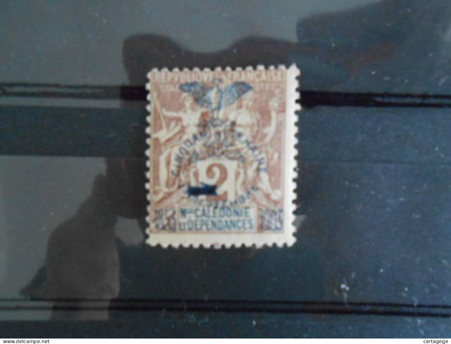 NOUVELLE-CALEDONIE YT 81 ALLEGORIE 1c S/2c. Lilas-brun S.paille* - Unused Stamps