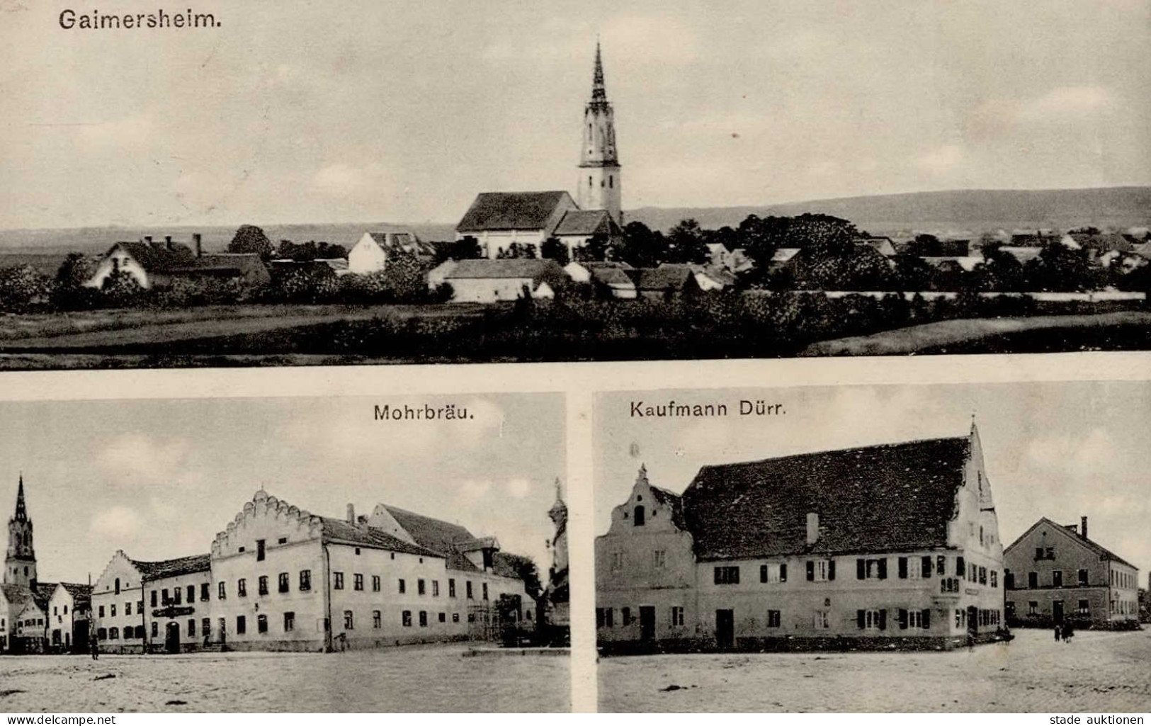 Gaimersheim (8074) Mohrbräu Kaufmann Dürr Kirche I-II (Marke Entfernt, Fleckig) - Other & Unclassified