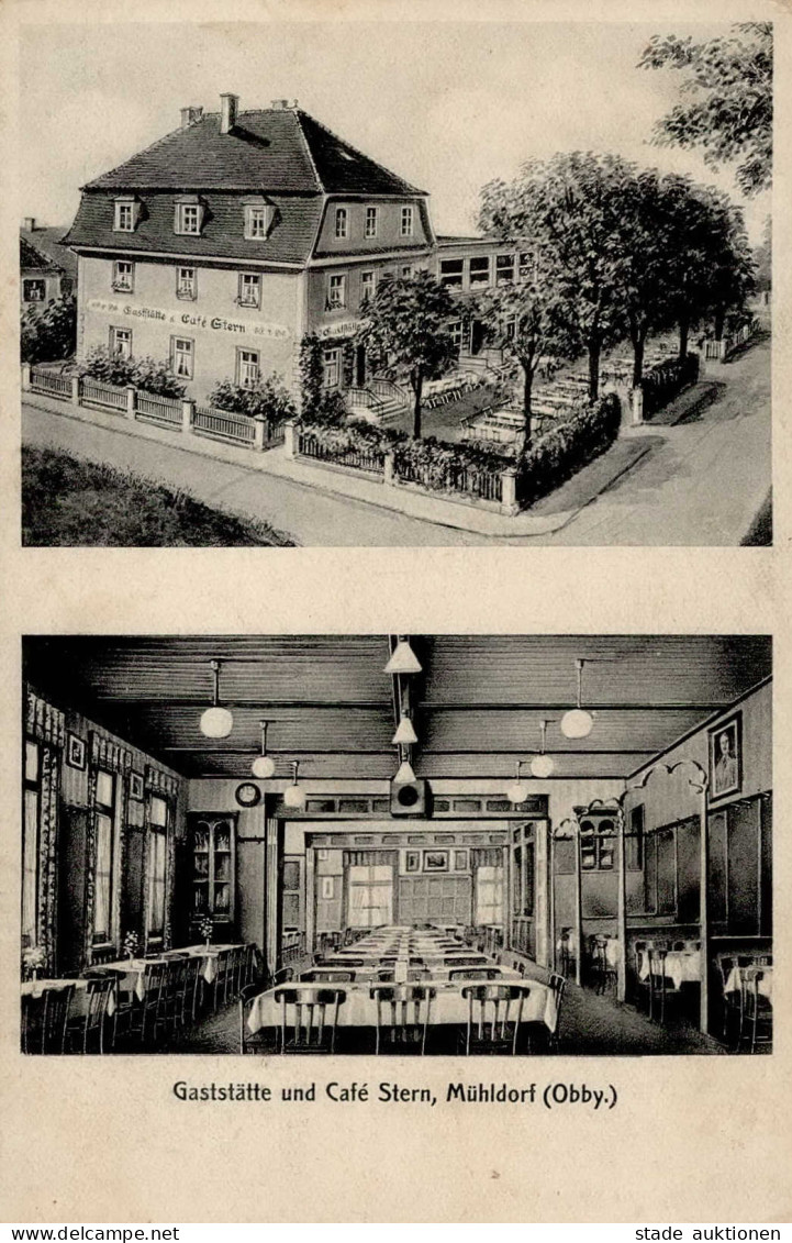 Mühldorf (8260) Cafe Und Gasthaus Stern Außen- Und Innenansicht II (Eckbug Li. Oben) - Other & Unclassified