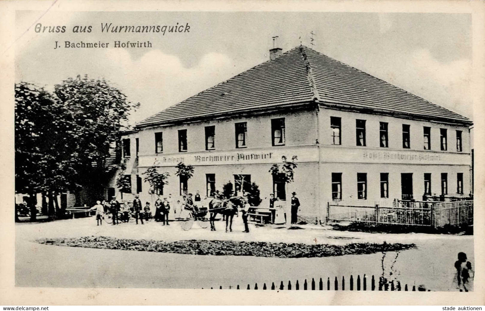 Wurmannsquick (8334) Gasthaus Hofwirth 1906 I-II (Stauchung) - Other & Unclassified