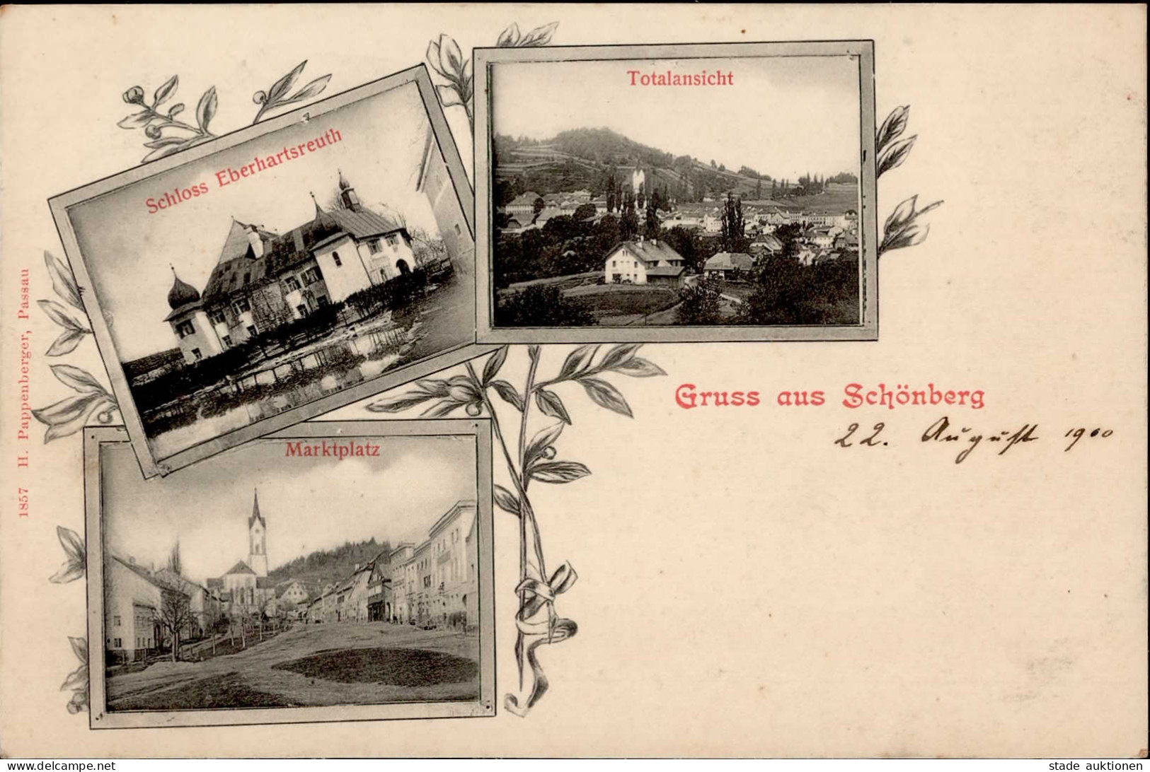 Schönberg (8351) Schloss Eberhartsreuth 1900 I - Other & Unclassified