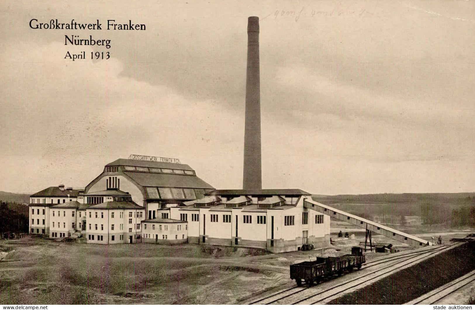 Nürnberg (8500) Großkraftwerk Franken April 1913 I-II (Eckstauchung) - Nuernberg