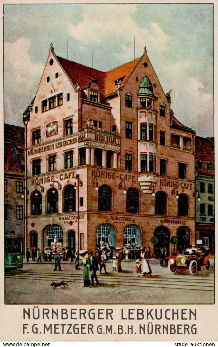 Nürnberg (8500) Königs-Cafe Nürnberger Lebkuchen F. G. Metzger I- - Nuernberg