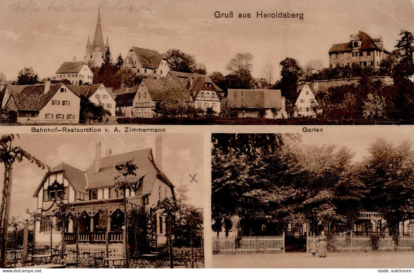 Heroldsberg (8501) Bahnhofsgasthaus II (Stauchung, Marke Entfernt) - Nürnberg