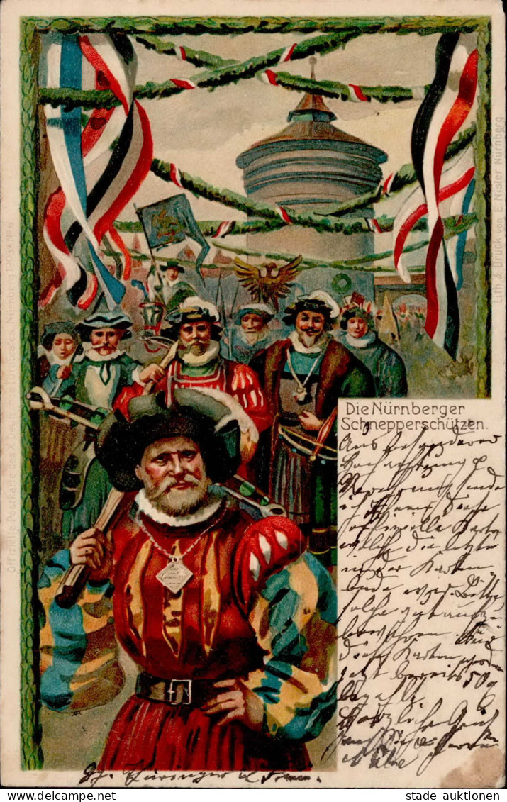 Nürnberg (8500) Die Nürnberger Schnepperschützen Am X. Deutschen Turnfest 1903 I-II - Nürnberg