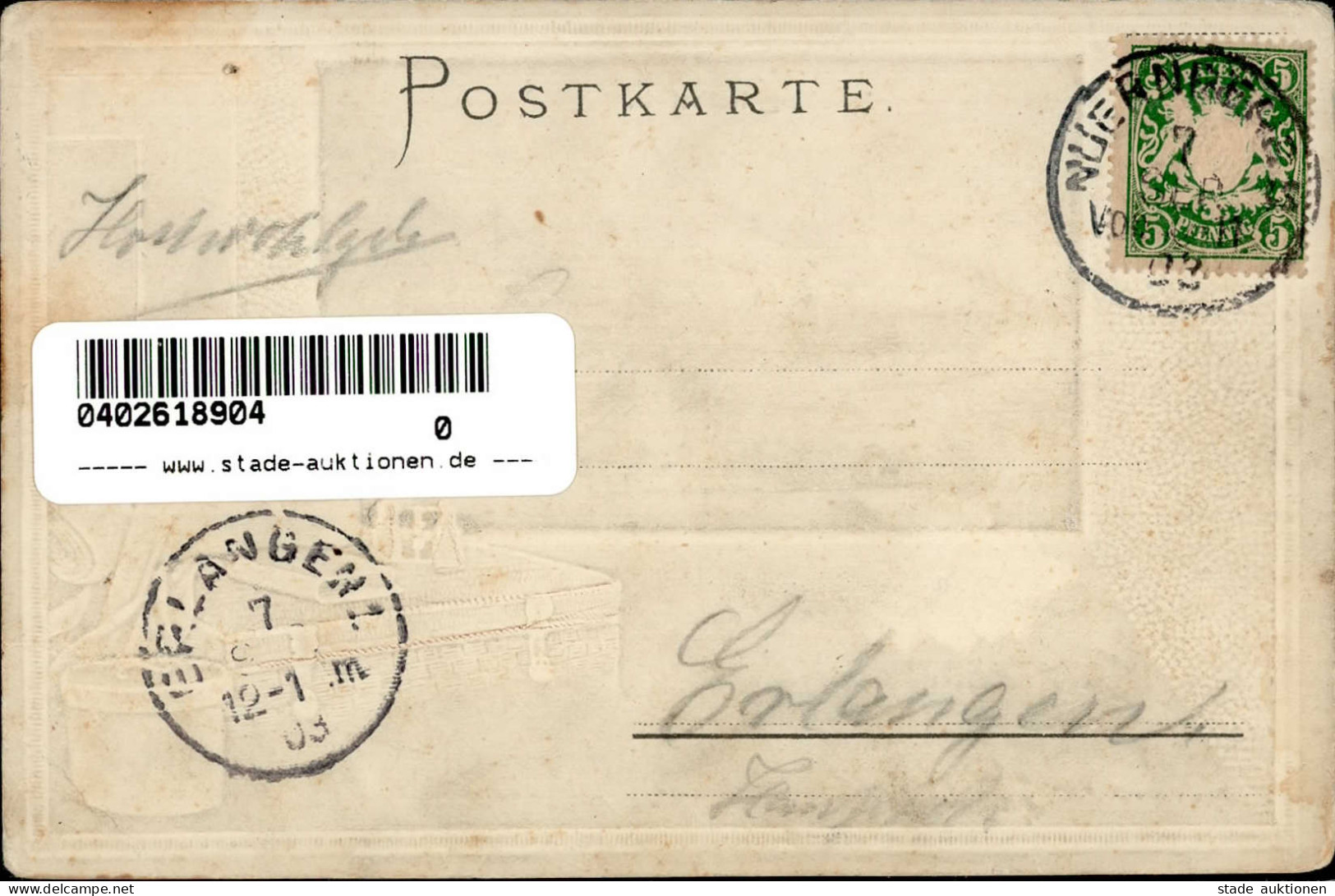 Nürnberg (8500) Präge-Karte 1903 II (Stauchung, Ecken Abgestoßen) - Nuernberg