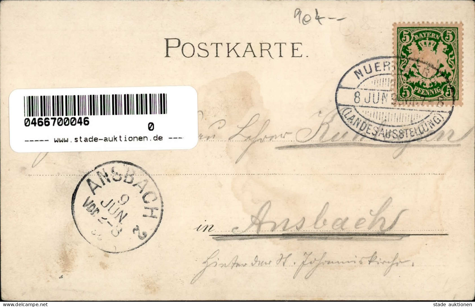 Nürnberg (8500) Vorläufer 1896 Frauenkirche Sonderstempel I- - Nürnberg