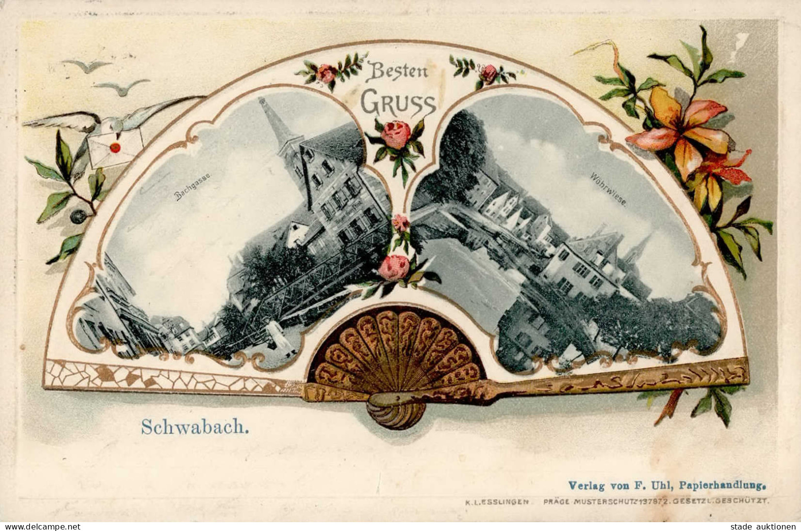 Schwabach (8540) Präge-Karte Bachgasse 1902 I- - Autres & Non Classés