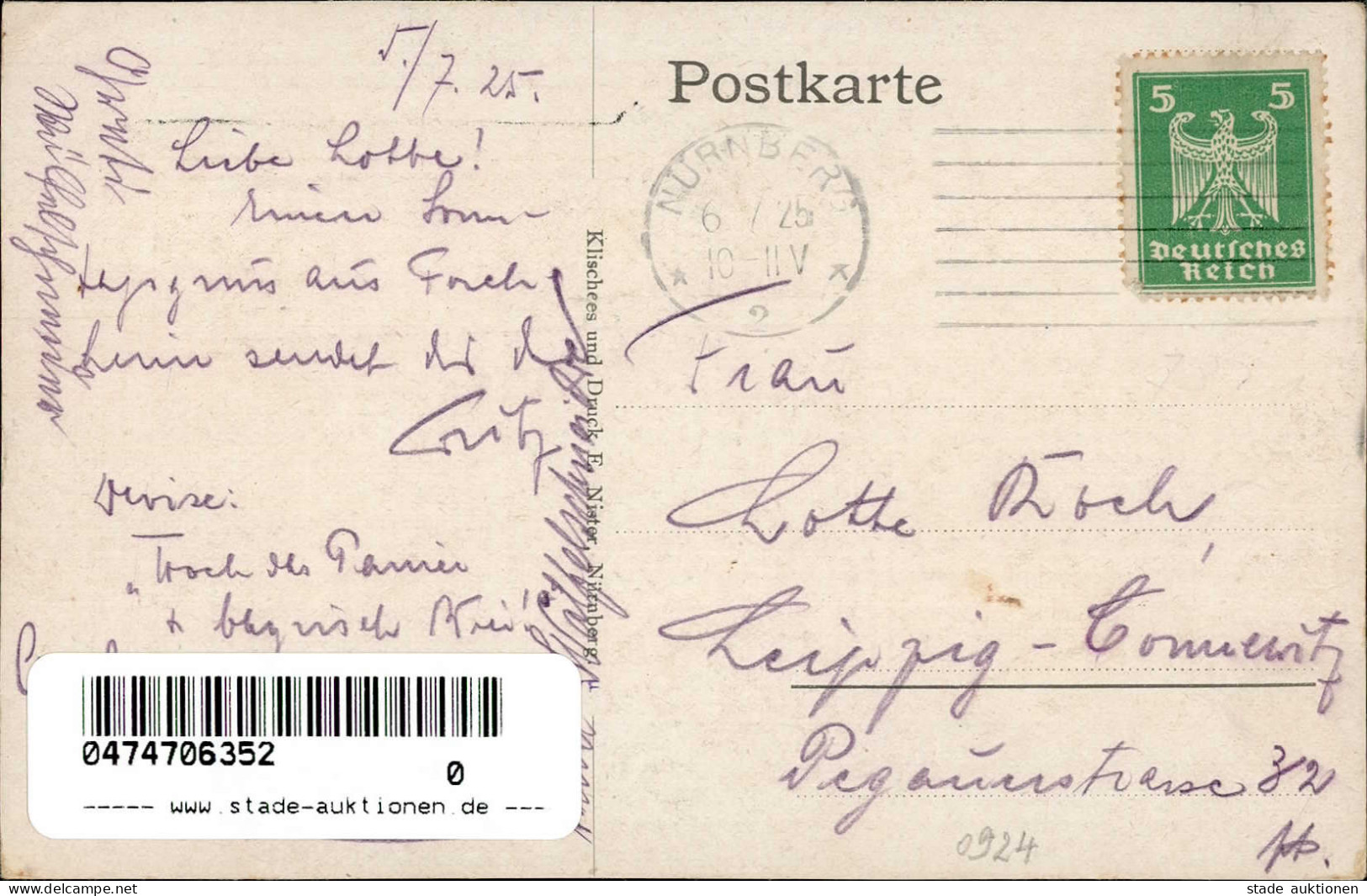 Forchheim (8550) 100-Jahrfeier Der Gründung Des Bürger Und Gewerbevereins Forchheim 27./28. Juni 1925 I-II - Other & Unclassified
