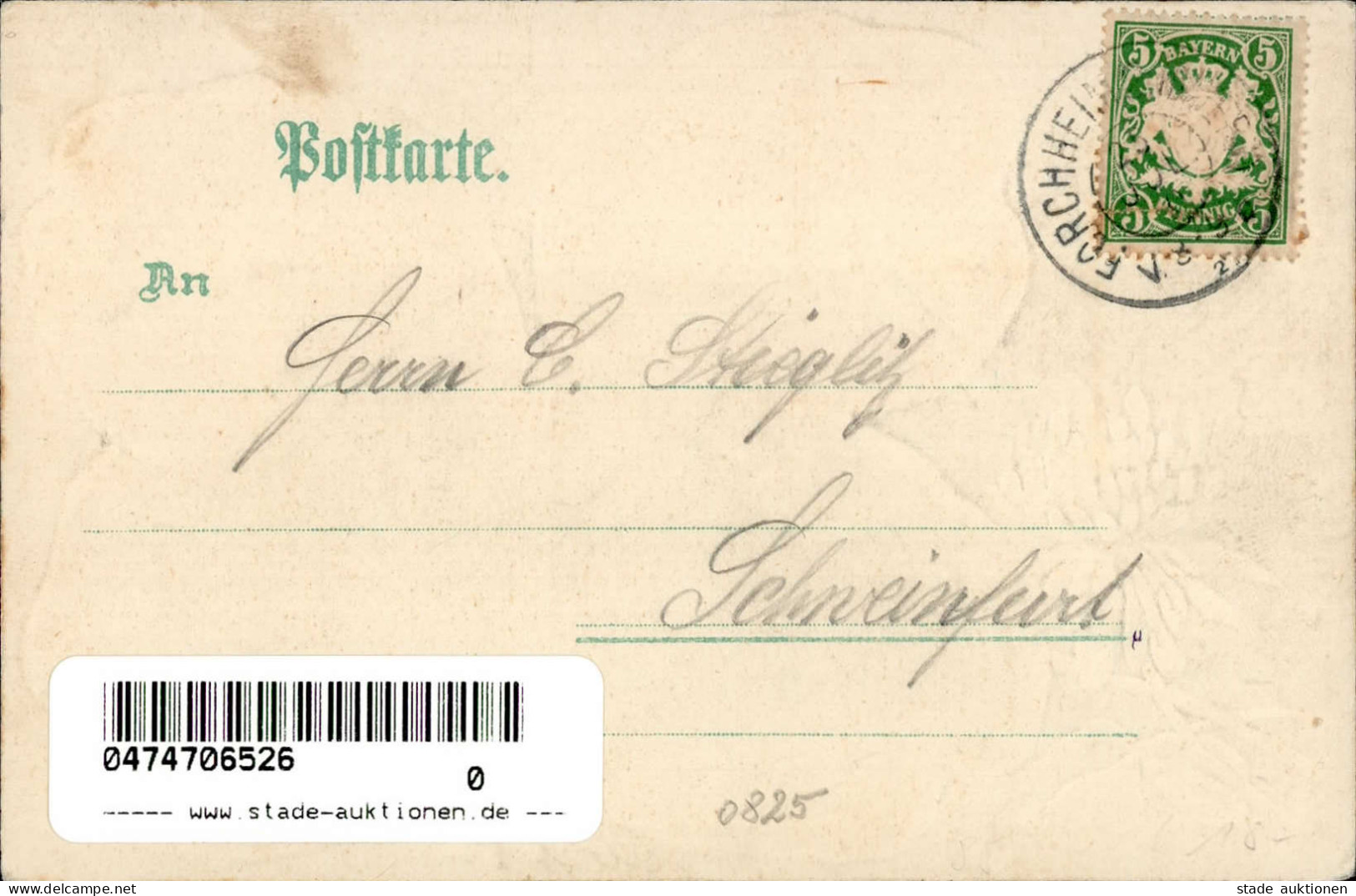 Forchheim (8550) Präge-Karte Gasthaus Zum Kaiser-Keller Schützenhaus II (leichte Stauchung) - Other & Unclassified