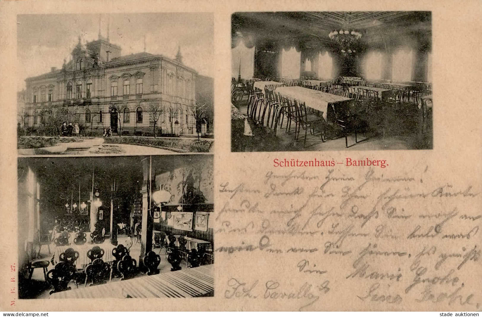 Bamberg (8600) Schützenhaus 1902 I-II (Marke Entfernt) - Andere & Zonder Classificatie