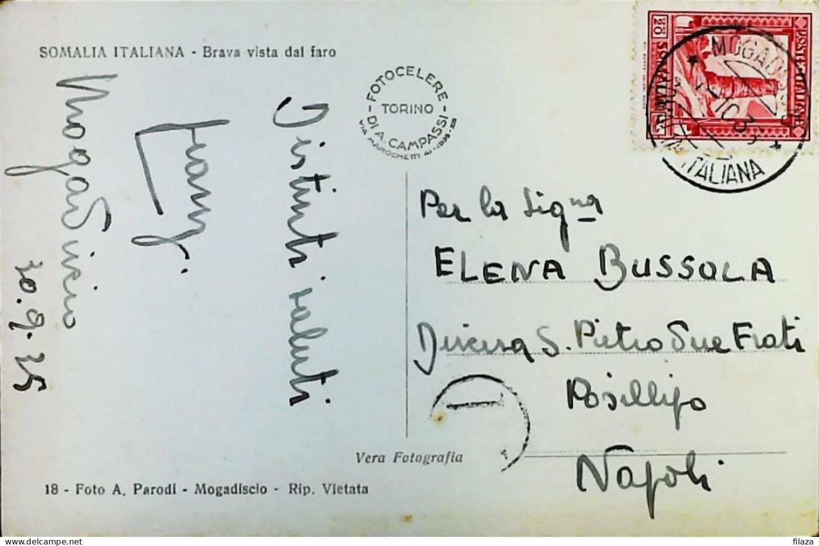 ITALIA - COLONIE -  SOMALIA Cartolina Da MOGADISCIO Del 1935- S6234 - Somalia