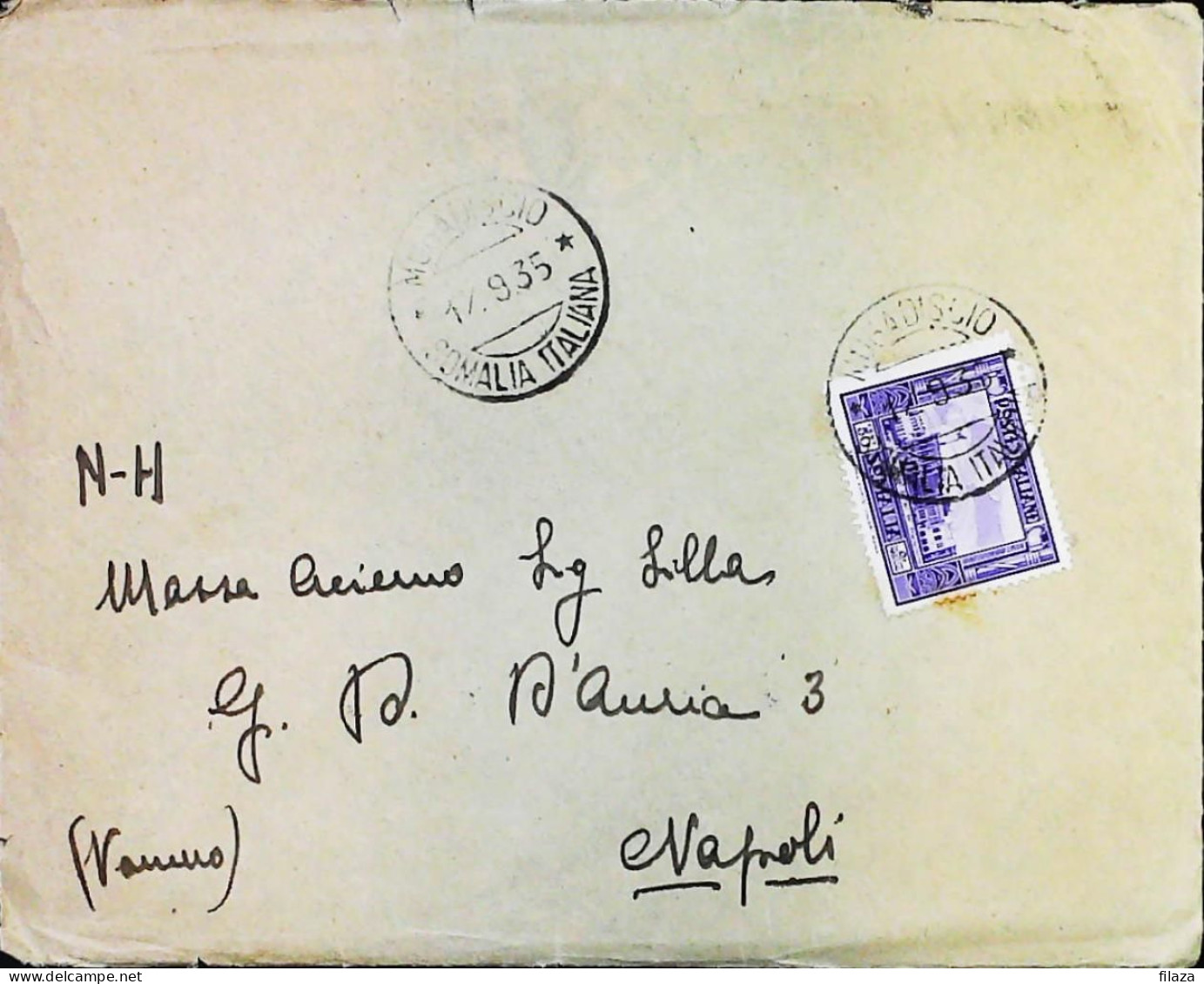 ITALIA - COLONIE -  SOMALIA Lettera Da MOGADISCIO Del 1935- S6199 - Somalie