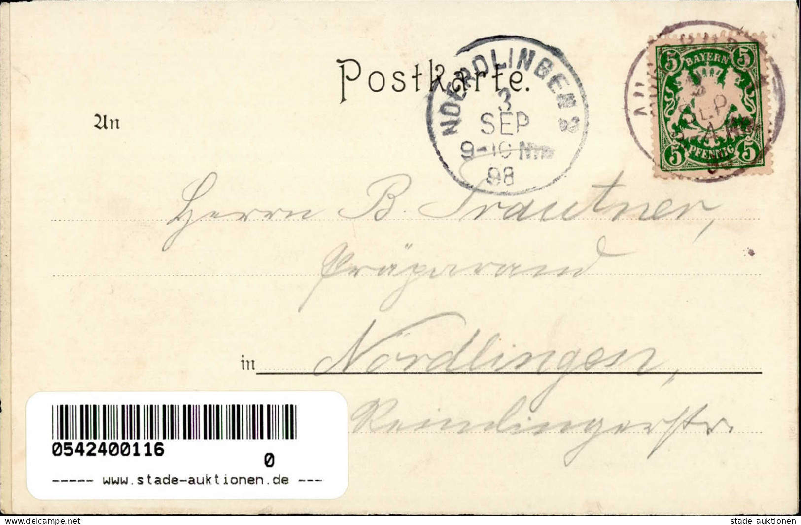 Burggrub (8644) Litho Pfarrhaus Schule Alter 1898 II (RS Geklebt) - Other & Unclassified