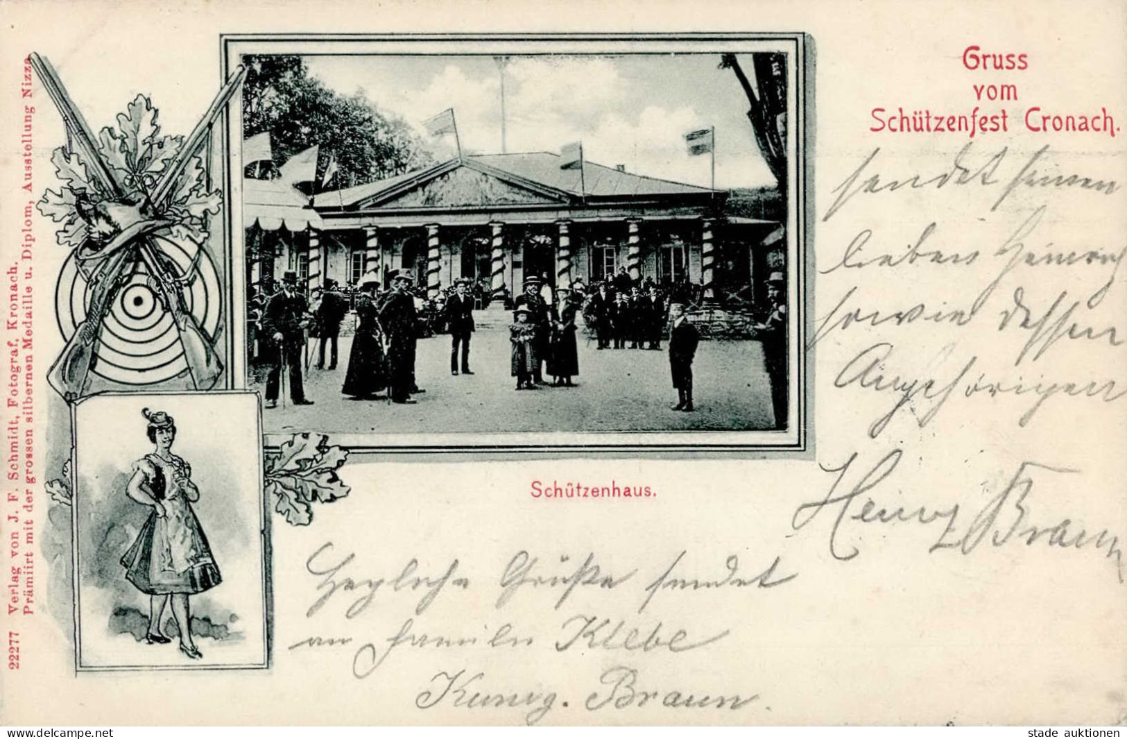 Kronach (8640) Schützenfest Schützenhaus Tracht 1900 II (Stauchung) - Other & Unclassified