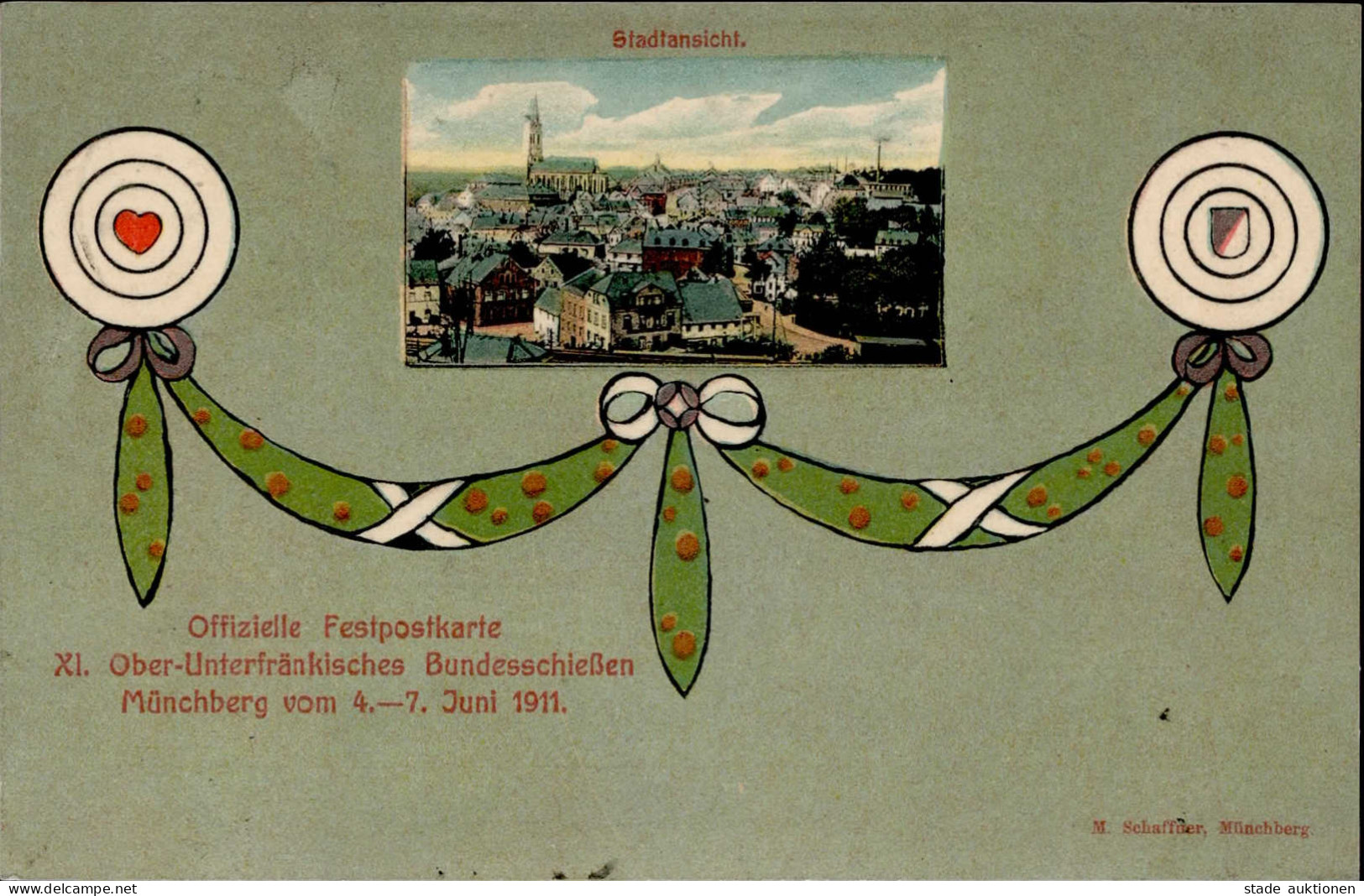 Münchberg (8660) XI. Ober-Unterfränkisches Bundesschießen 4. Bis 7. Juni 1911 I - Other & Unclassified