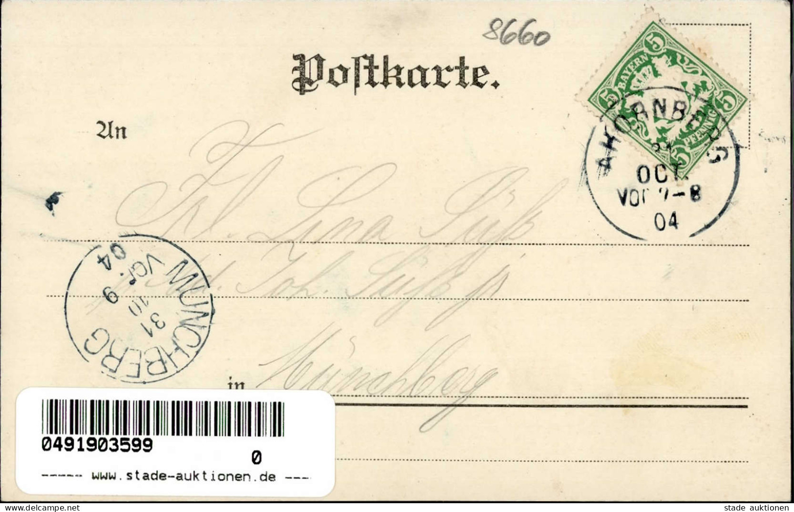 Ahornberg (8684) Kirche Post 1904 I-II (fleckig) - Other & Unclassified