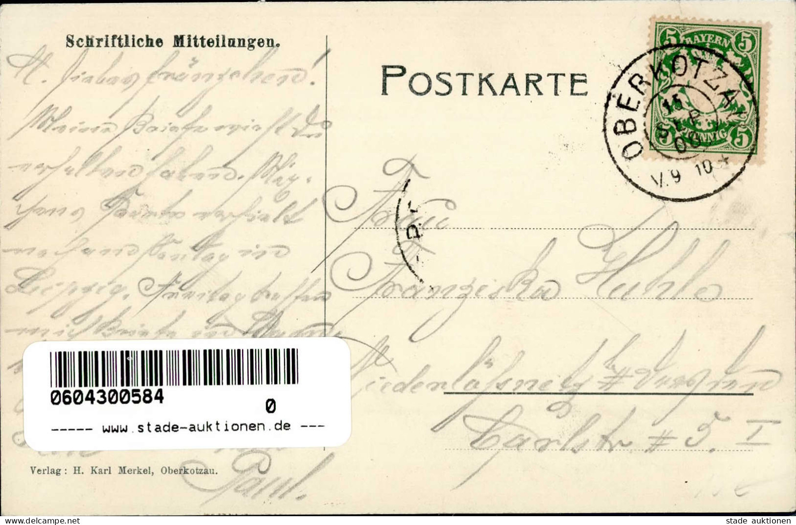 Oberkotzau (8679) Hochstrasse 1900 I - Other & Unclassified