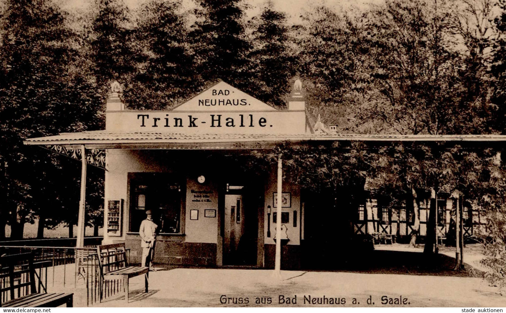 Bad Neuhaus (8740) Gasthaus Zur Trink-Halle 1915 I- - Wuerzburg