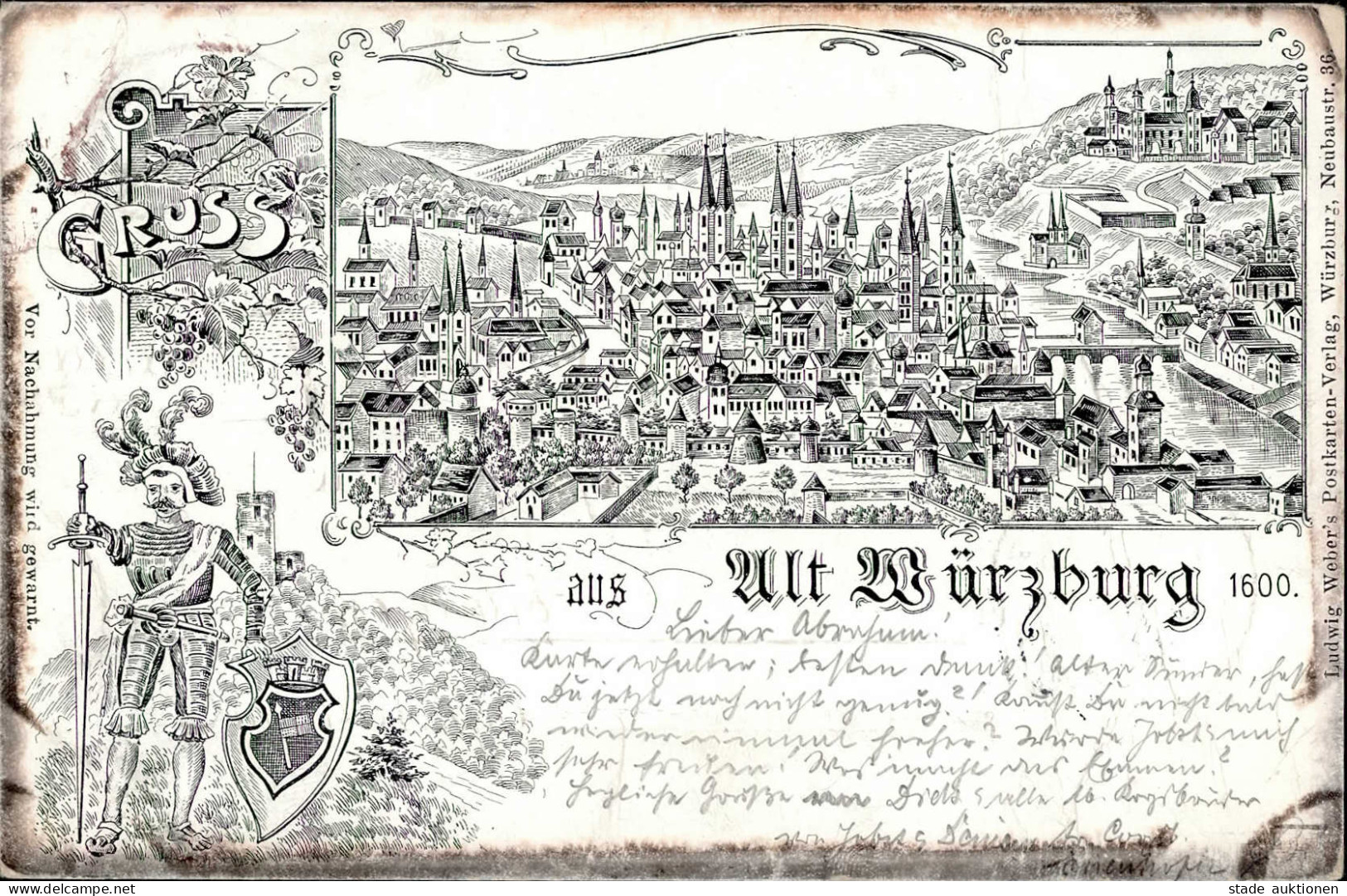 Würzburg (8700) 1898 II (kleine Stauchung) - Wuerzburg
