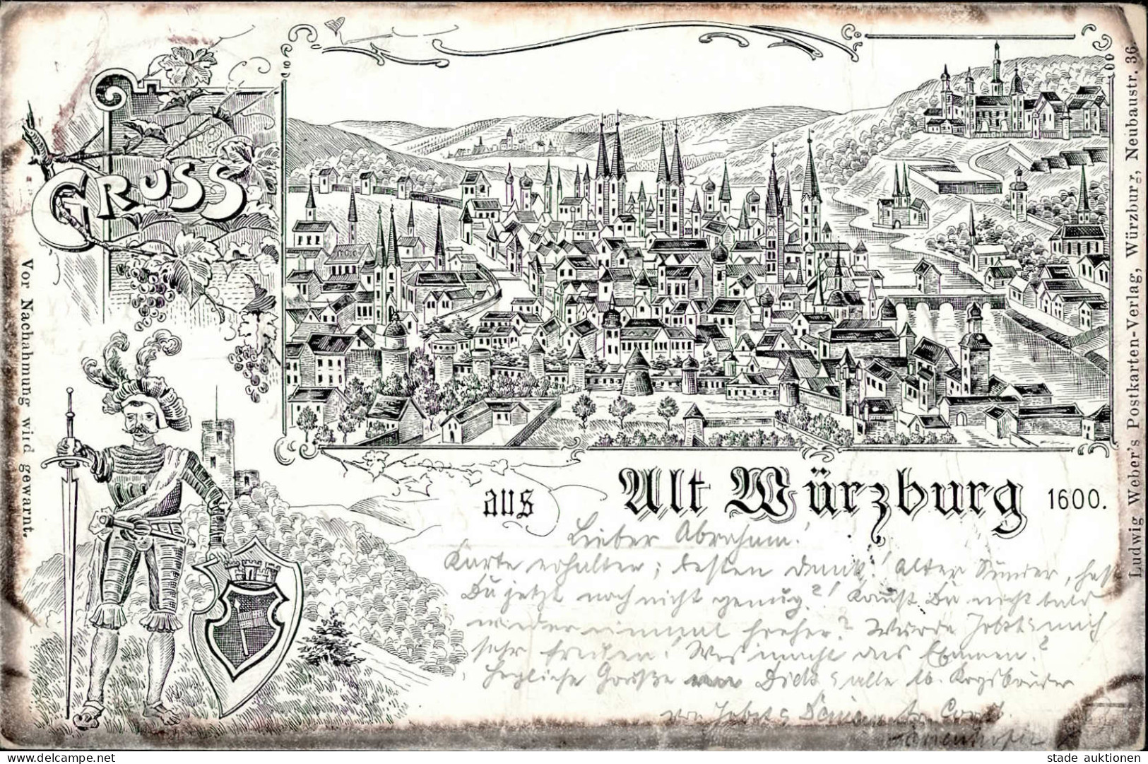 Würzburg (8700) 1898 II (kleine Stauchung) - Würzburg