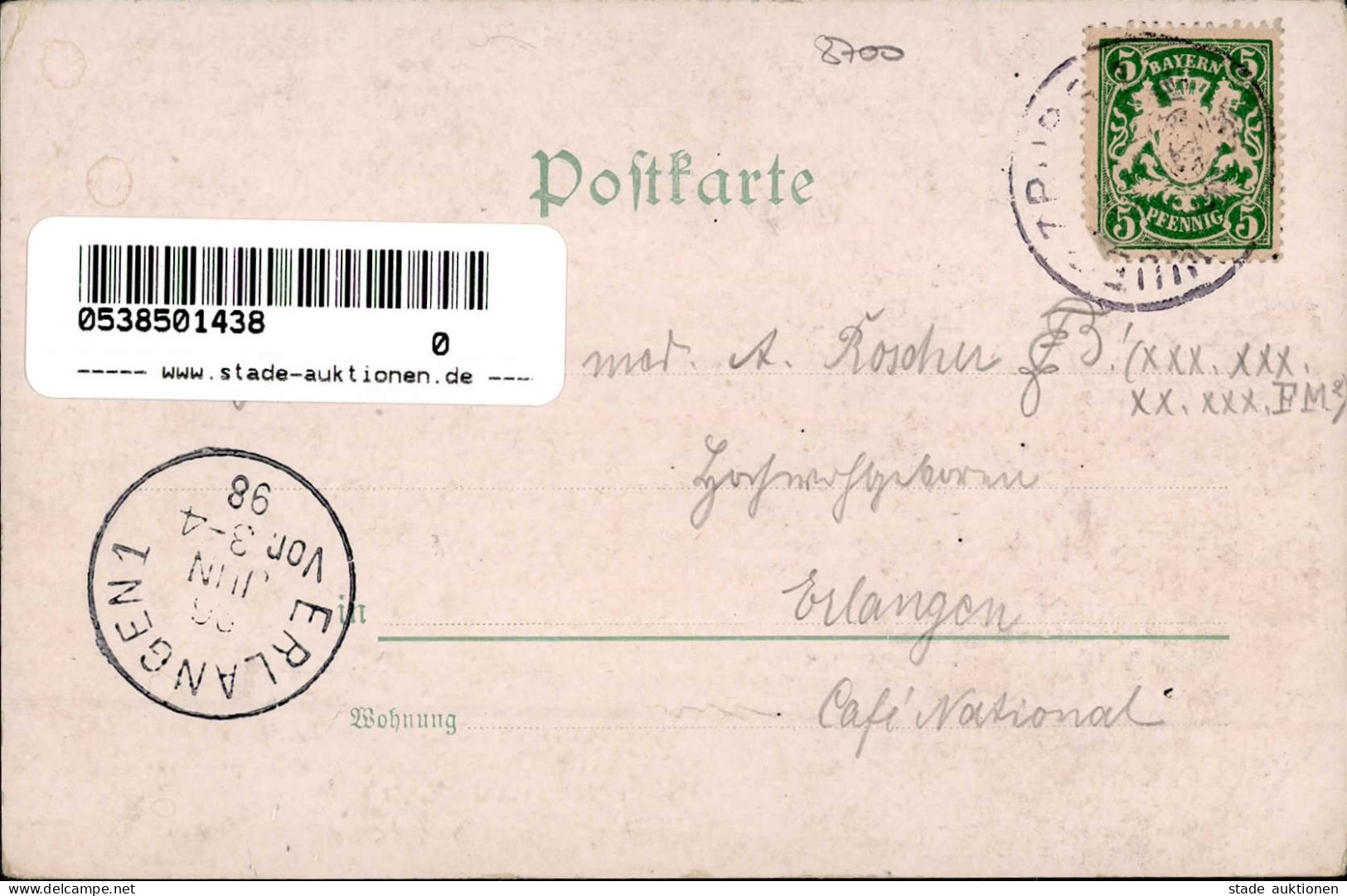 Würzburg (8700) 1898 II (kleine Stauchung) - Wuerzburg