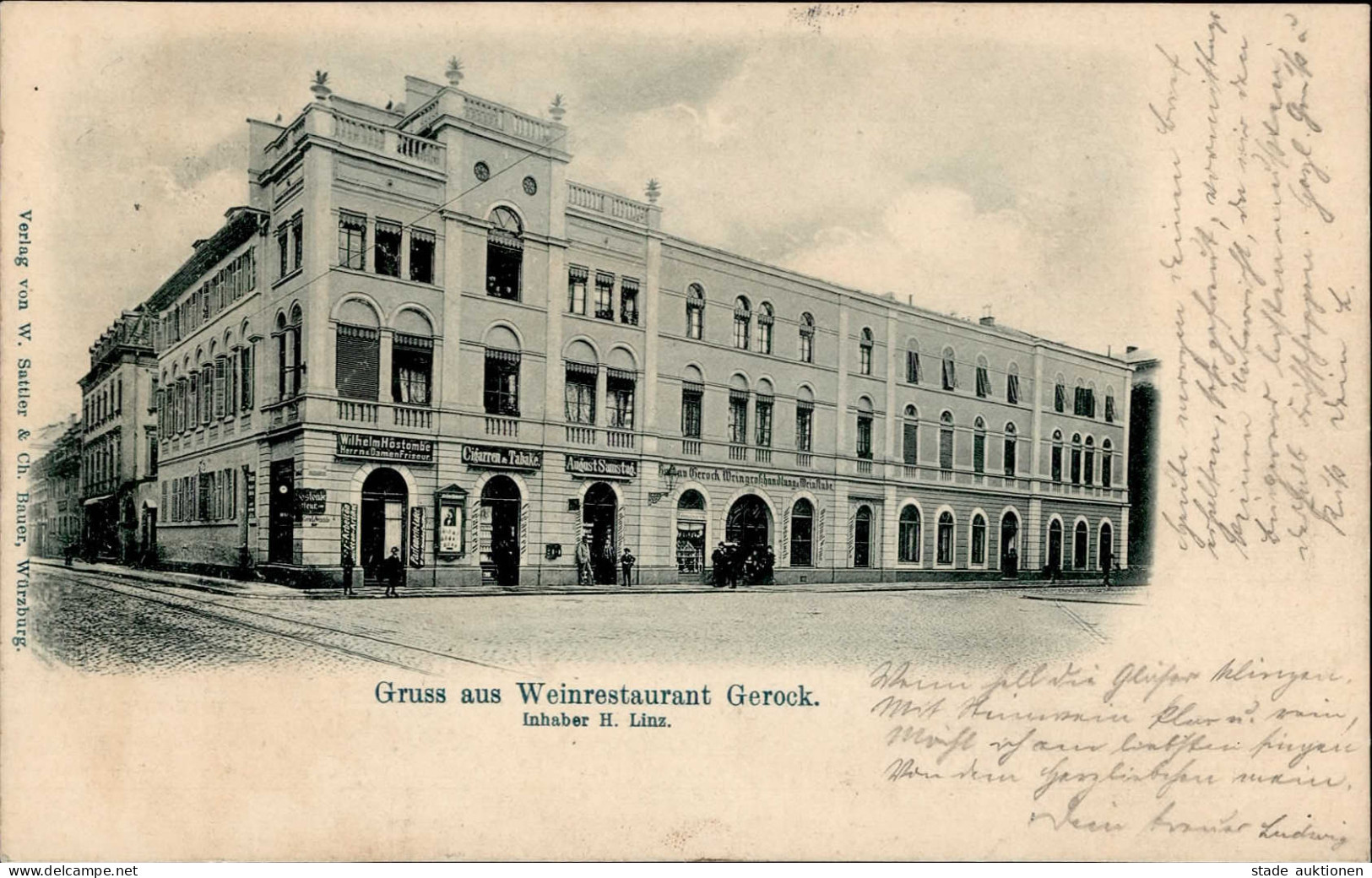 Würzburg (8700) Gasthaus Gerock 1900 I - Wuerzburg