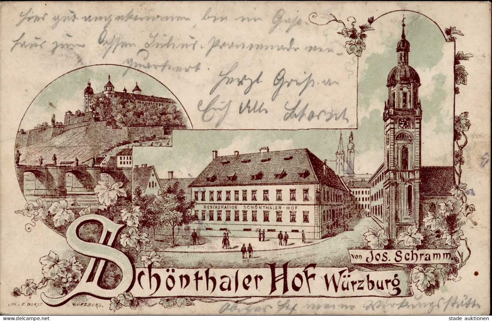 Würzburg (8700) Gasthaus Zum Schönthaler Hof I-II - Wuerzburg