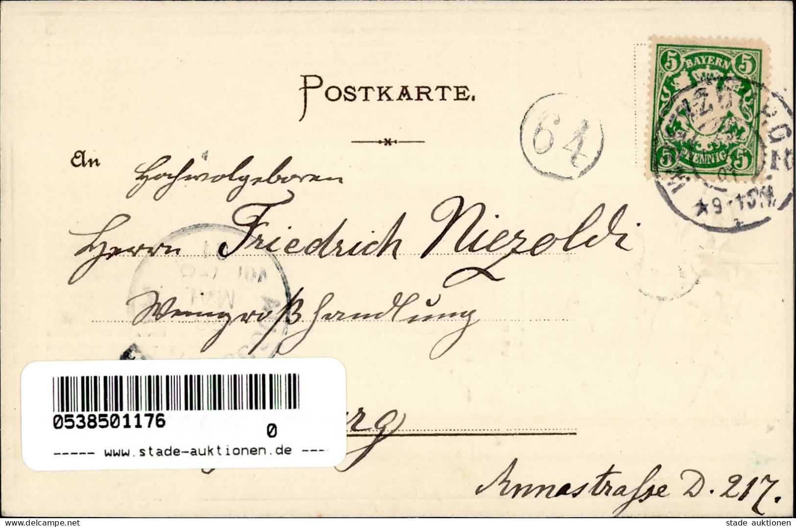 Würzburg (8700) Präge-Karte 1901 I - Wuerzburg