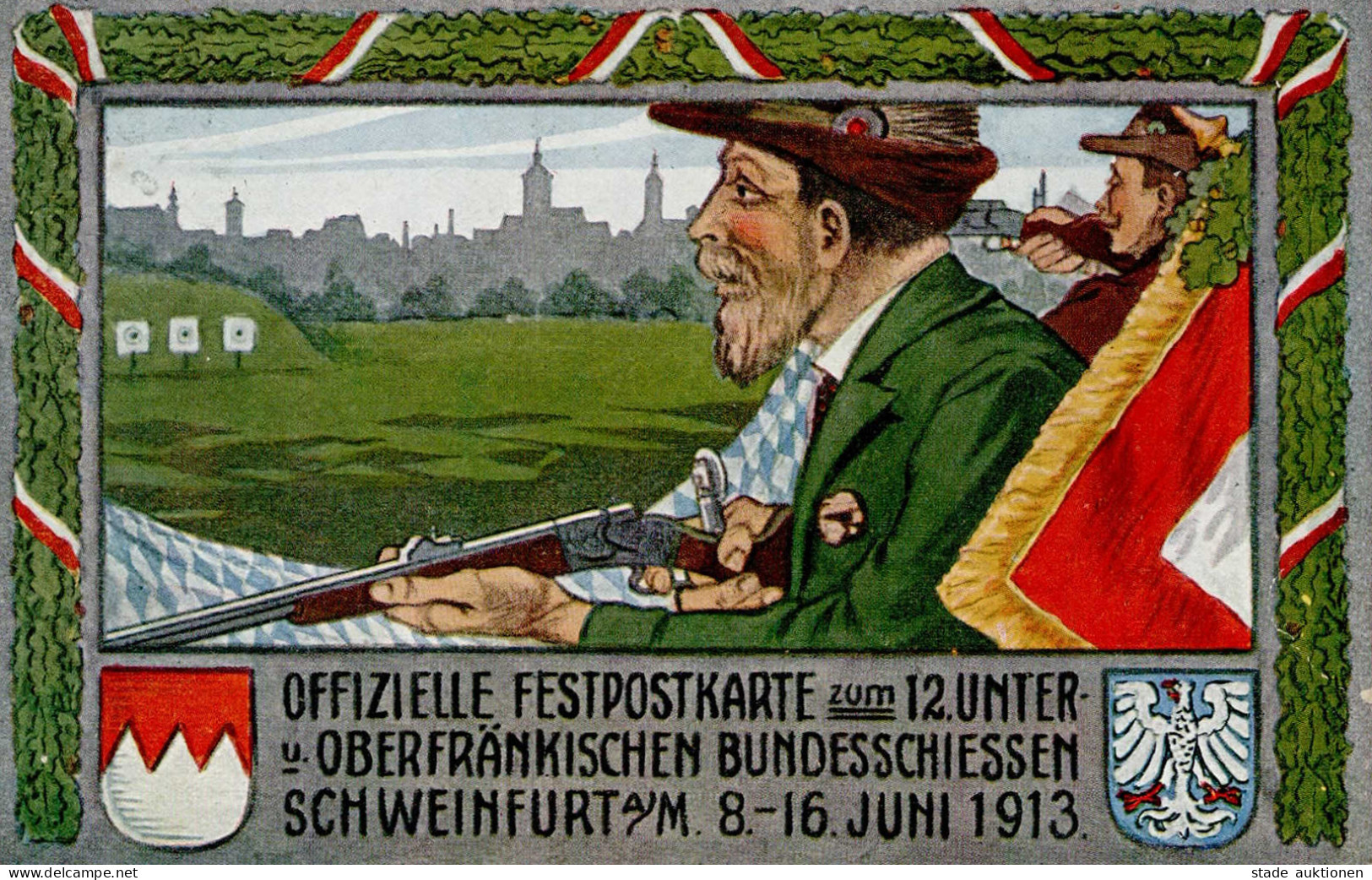 Schweinfurt (8720) 12. Unter- Und Oberfränkisches Bundesschießen 8. Bis 16. Juni 1913 I- - Other & Unclassified