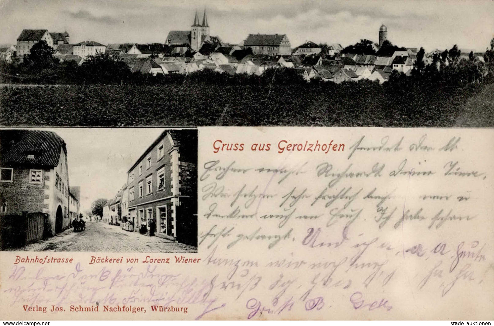 Gerolzhofen (8723) Bahnhofstrasse Cafe Wiener 1904 I - Other & Unclassified