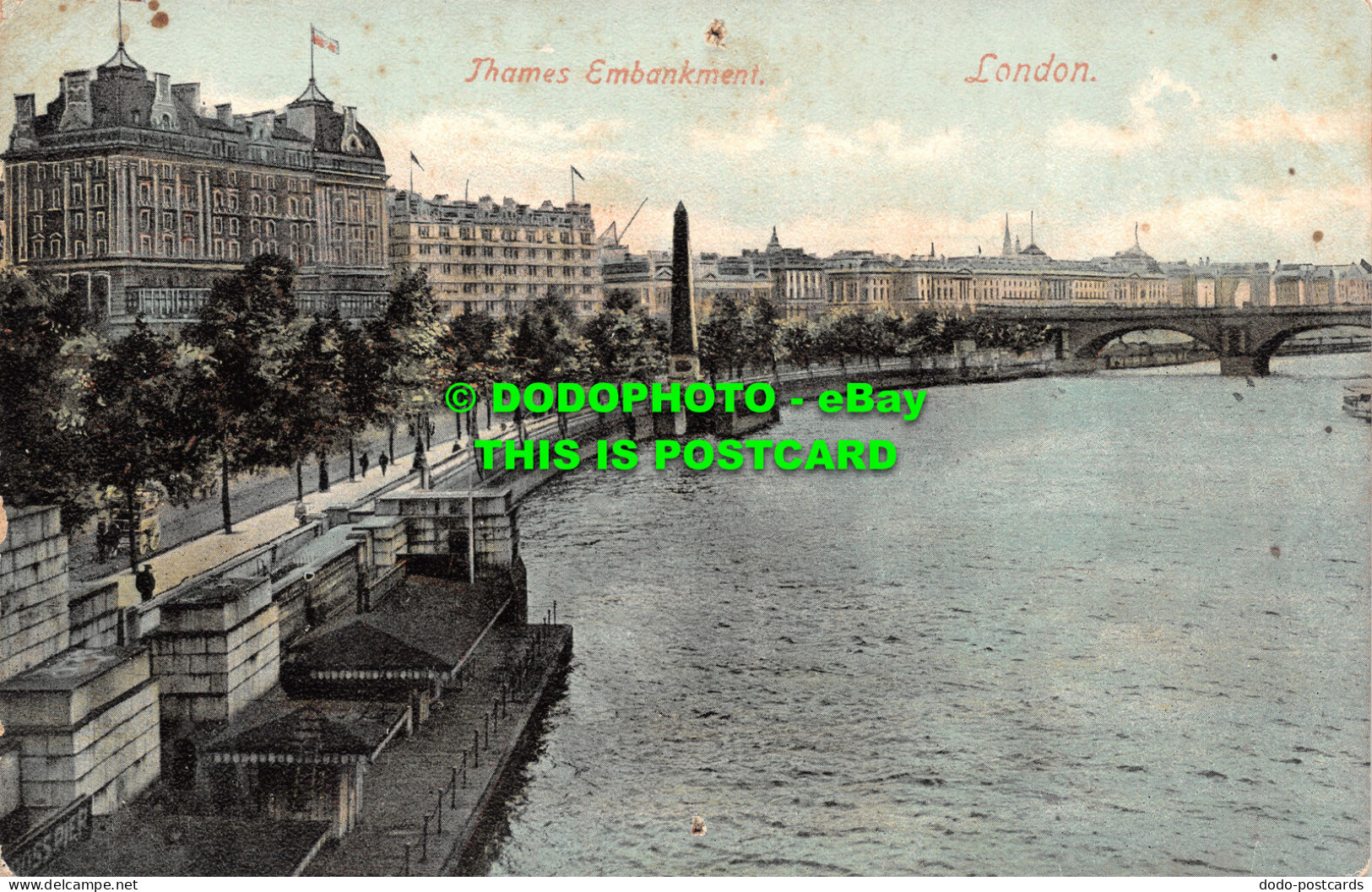 R504665 London. Thames Embankment. Postcard - Sonstige & Ohne Zuordnung