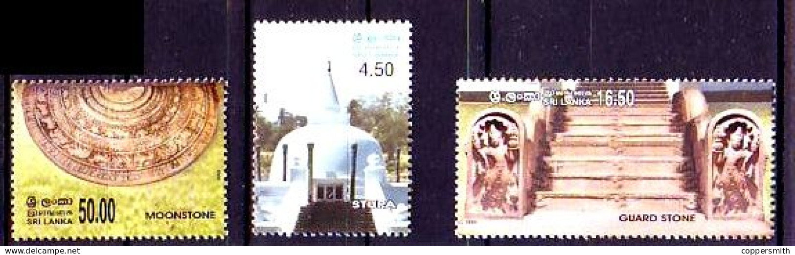 (0637) Sri Lanka  Culture / Dagoba Temple 2003  ** / Mnh  Michel 1381-83 - Sri Lanka (Ceilán) (1948-...)