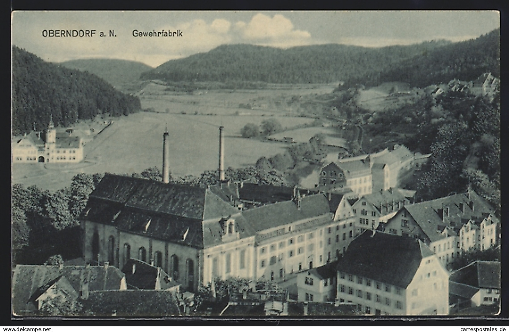 AK Oberndorf A. N., Gewehrfabrik Mit Umgebung Aus Der Vogelschau  - Andere & Zonder Classificatie