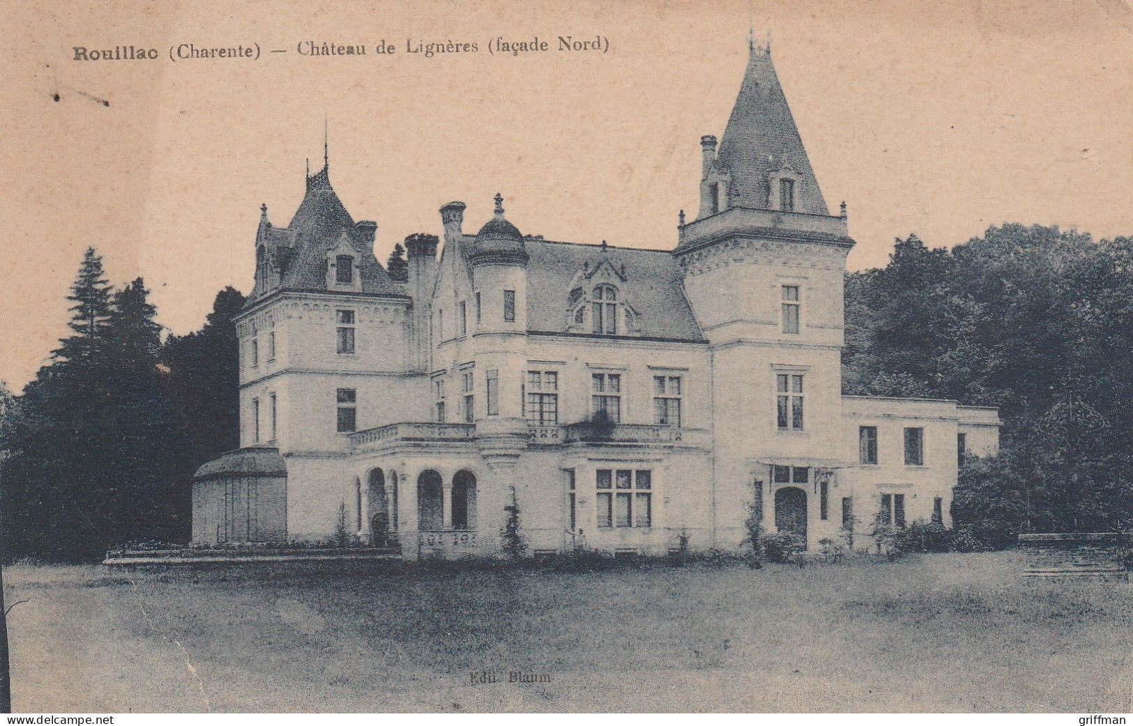 ROUILLAC CHATEAU DE LIGNERES FACADE NORD TBE - Rouillac