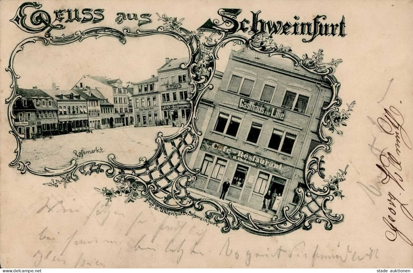 Schweinfurt (8720) Gasthaus Zur Lilie 1899 I-II - Schweinfurt