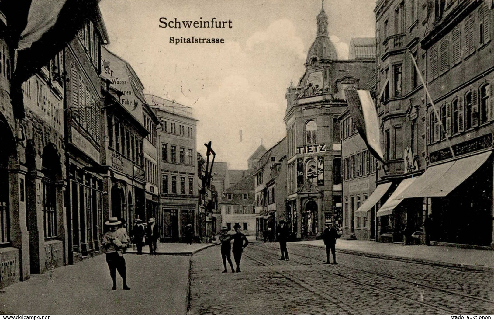 Schweinfurt (8720) Spitalstrasse Handlung Tietz 1912 I - Schweinfurt