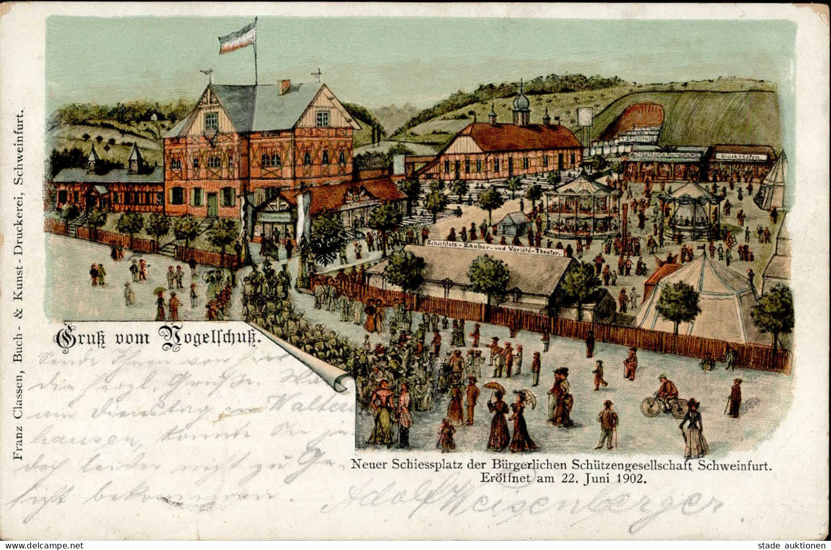 Schweinfurt (8720) Vogelschuss Schützenfest 1902 I- - Schweinfurt