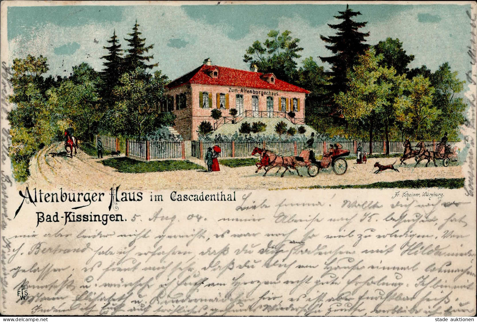 Bad Kissingen (8730) Gasthaus Zum Altenburger Haus 1904 I- - Bad Kissingen