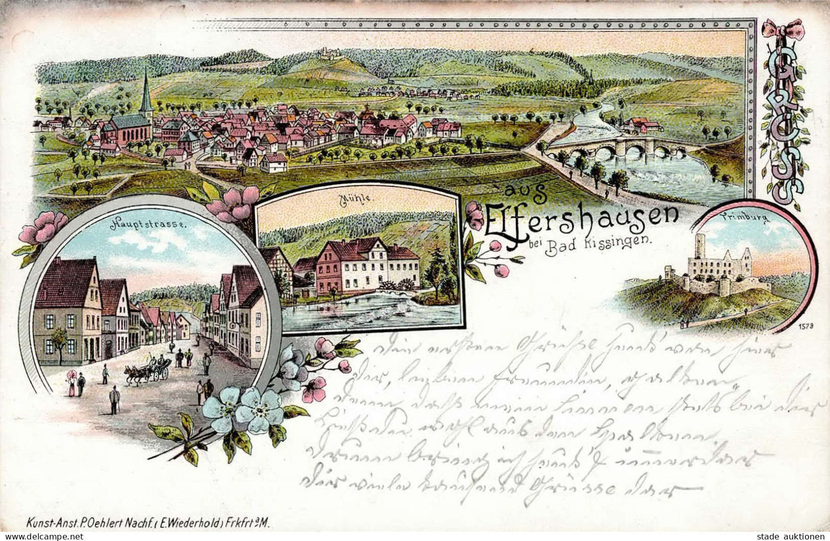 Elfershausen (8731) Hauptstrasse Burg Trimburg 1898 I- - Other & Unclassified