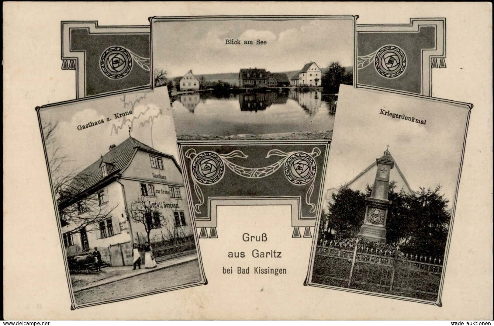 Garitz (8730) Gasthaus Zur Krone Kriegerdenkmal 1913 I-II - Other & Unclassified