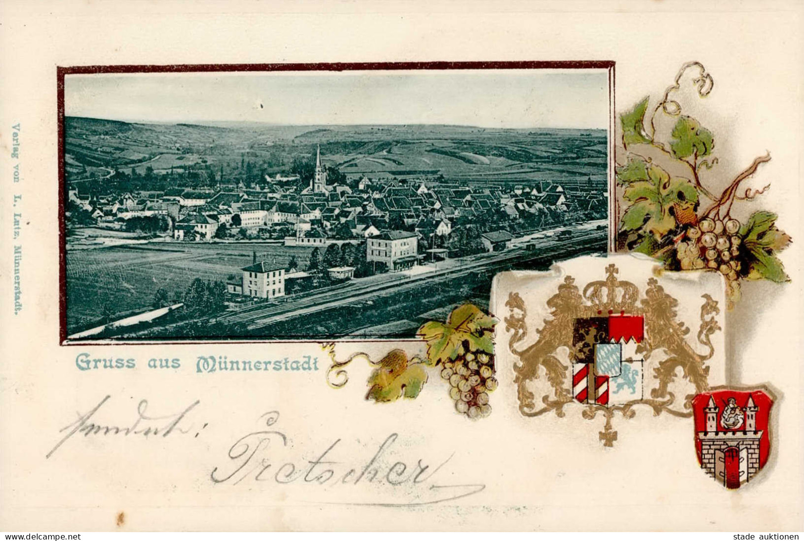 Münnerstadt (8732) Präge-Karte 1902 I - Autres & Non Classés