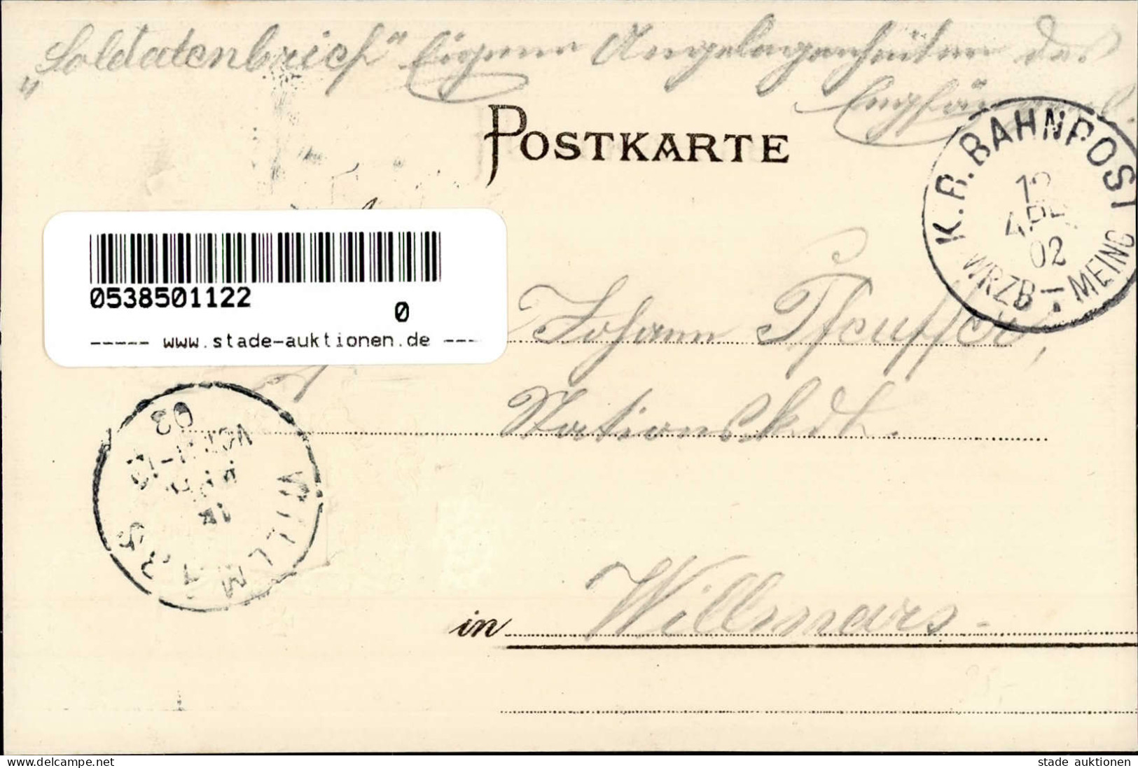 Münnerstadt (8732) Präge-Karte 1902 I - Other & Unclassified