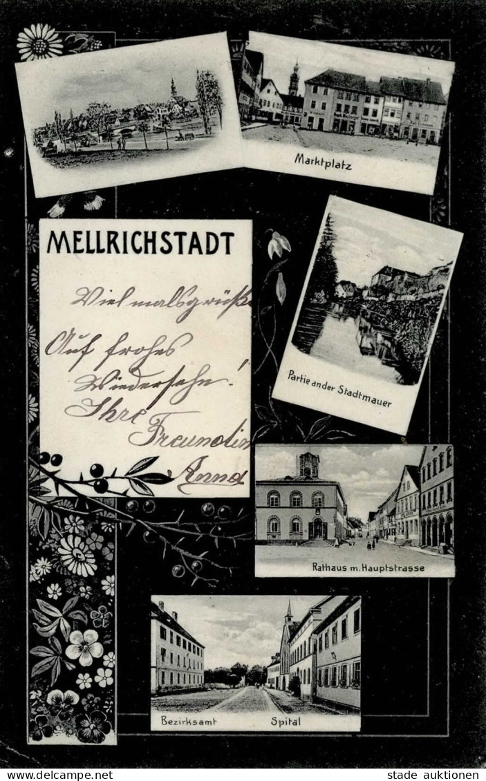 Mellrichstadt (8744) Rathaus Hauptstrasse Krankenhaus 1905 II (kleine Stauchung) - Andere & Zonder Classificatie