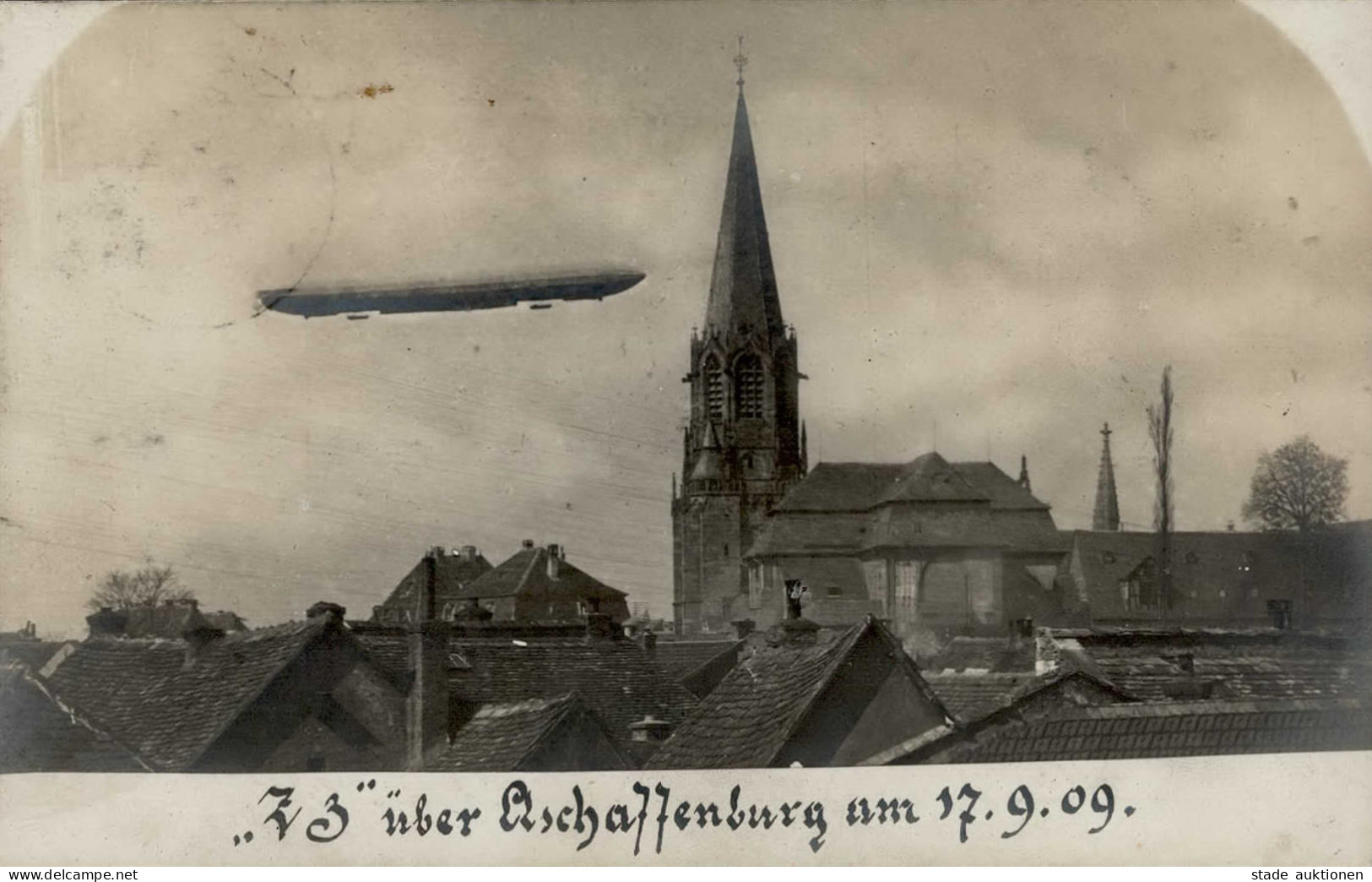 Aschaffenburg (8750) Zeppelin Am 17. September 1909 I-II Dirigeable - Other & Unclassified