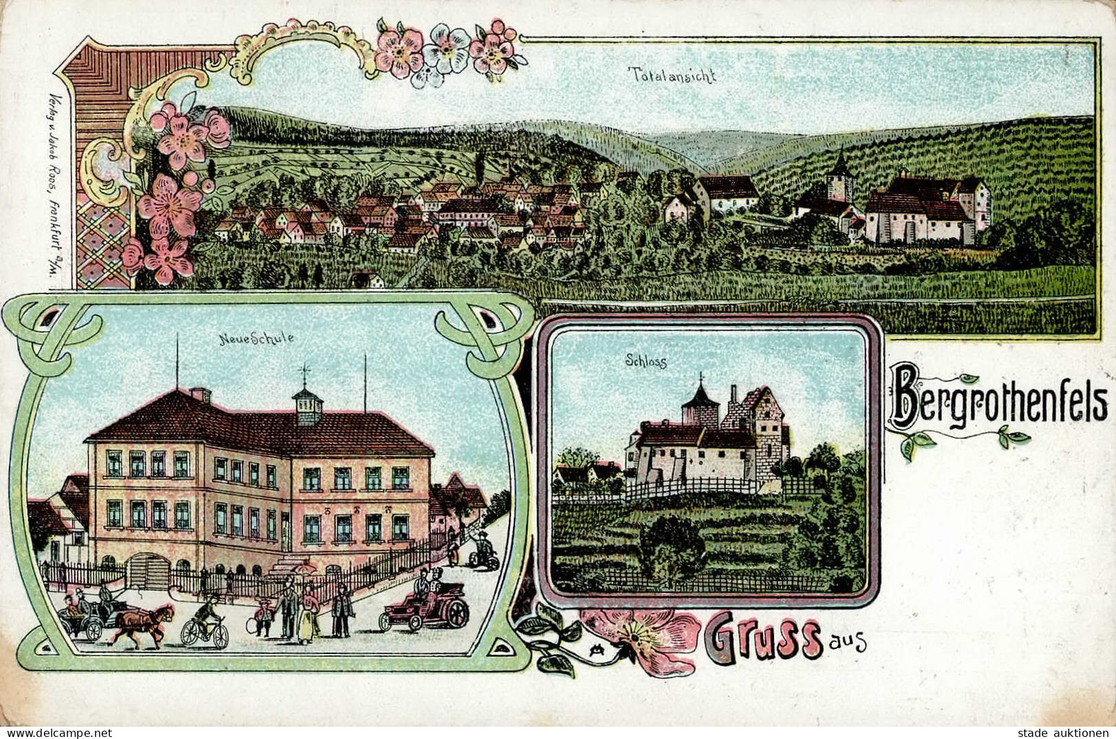 Bergrothenfels (8774) Neue Schule Schloss I-II (fleckig, Ecken Abgestossen) - Autres & Non Classés